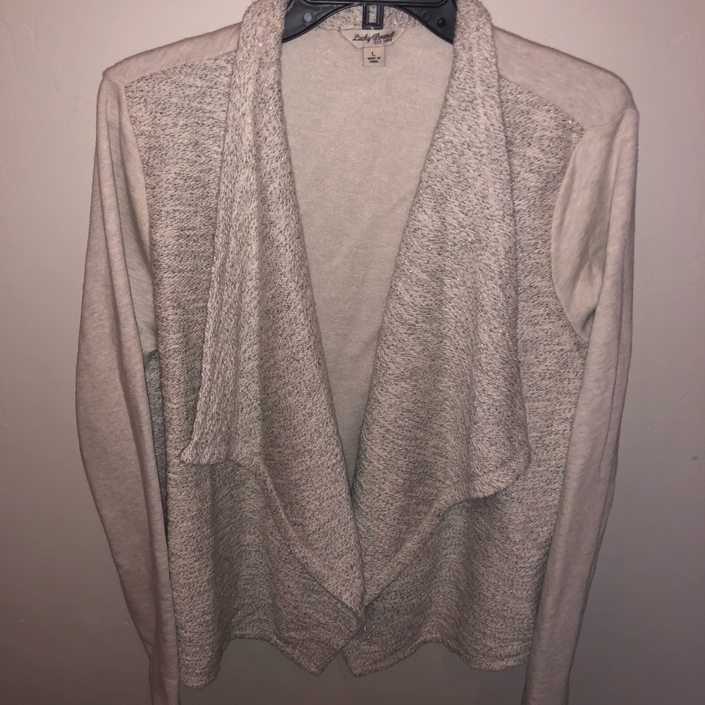 Lucky brand cream sweater cardigan